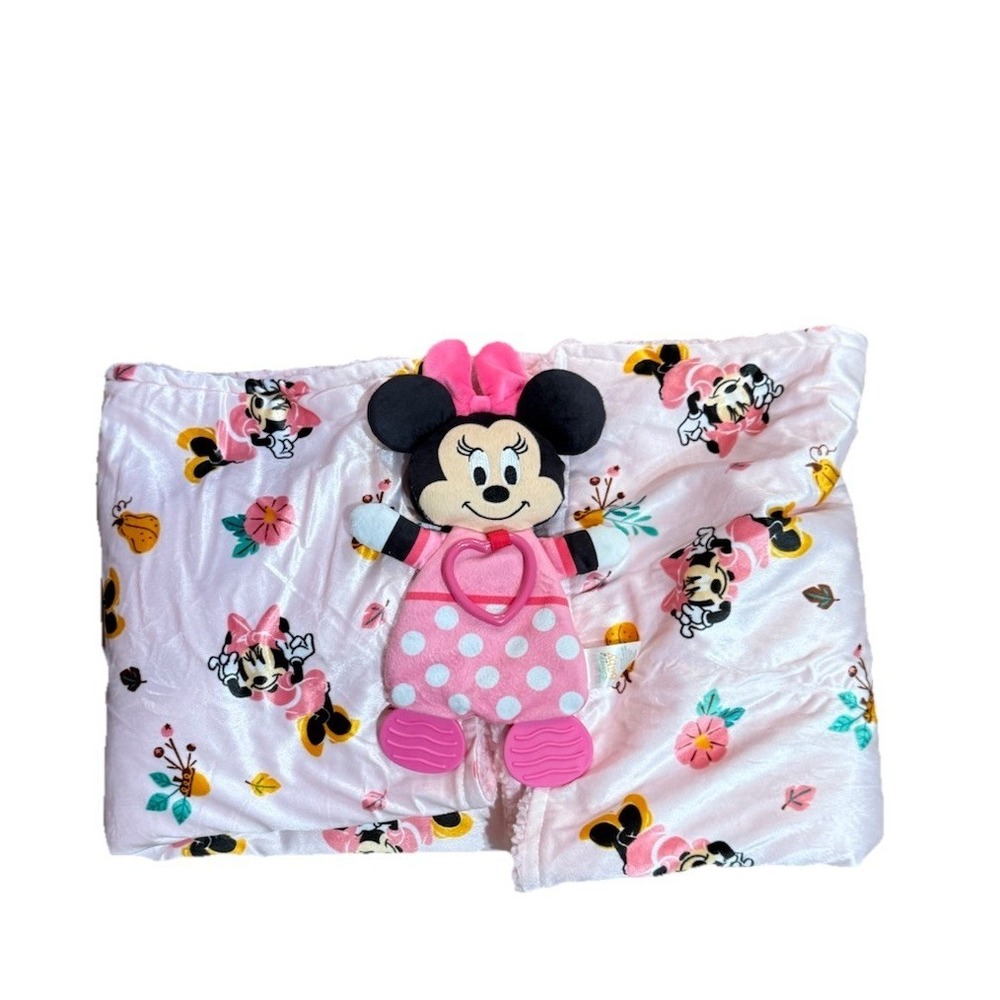 Disney Baby Minnie Mouse Lovey Plush & Minnie Mouse Fleece Blanket 30" x 40" New